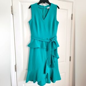 Green sleeveless Calvin Klein dress